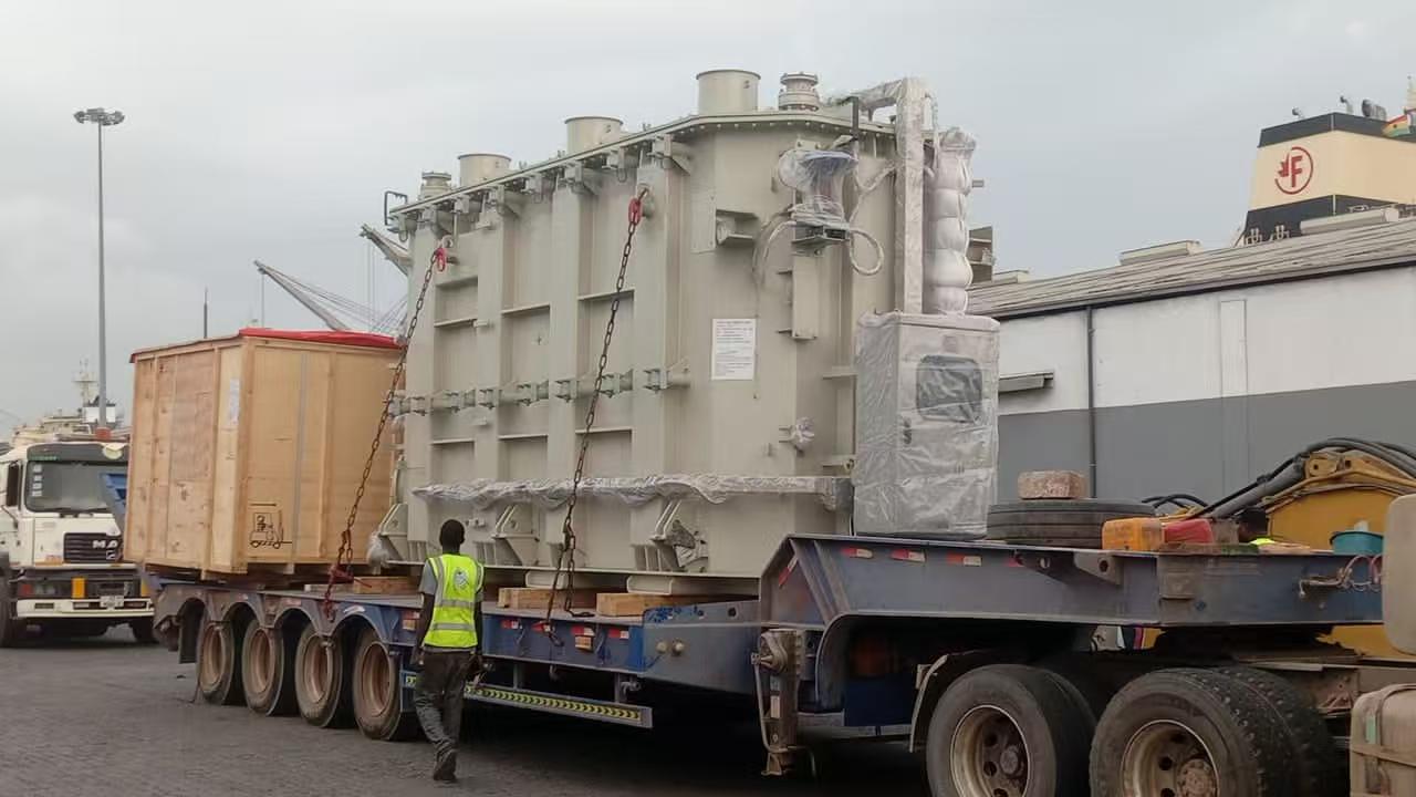 Transformer on MAFI trailer Ghana